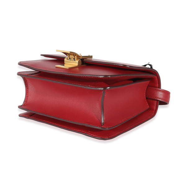 Celine Red Smooth Calfskin Small Classic Box Bag - Picture 5 of 6